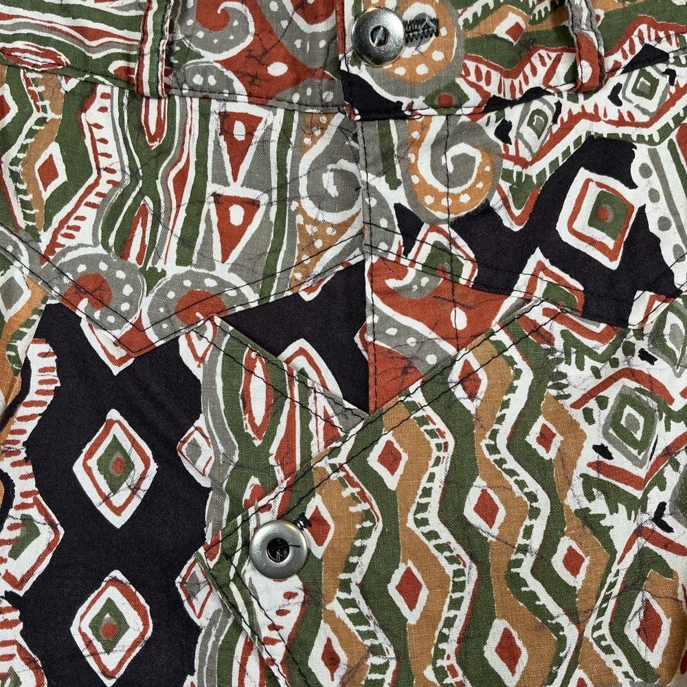 Vintage Circle T Marilyn Lenox Tribal‎ Print Wide Leg Cotton Pants - Picture 11 of 12